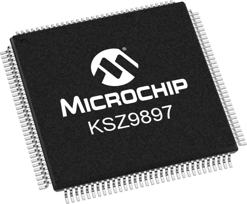 全新Microchip以太網(wǎng)產(chǎn)品 KSZ9897STXI 7 端口千兆以太網(wǎng)交換機，支持 SGMII/RGMII/MII/RMII