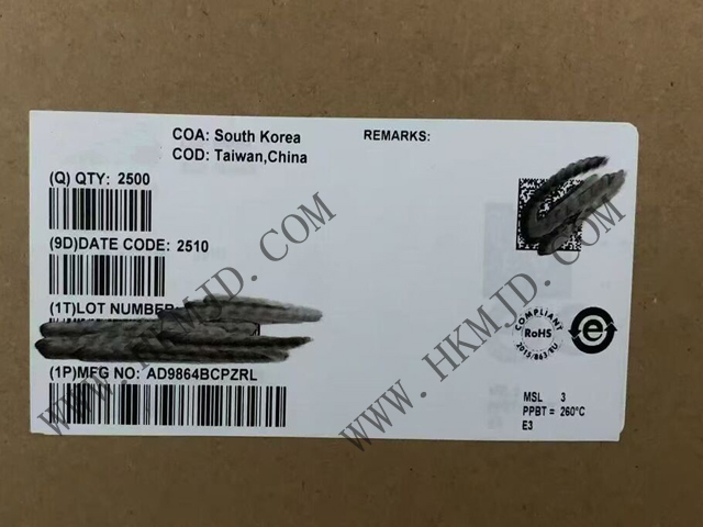 [供應] AD9864BCPZRL (ADI) IF 接收器——低功耗中頻數(shù)字化子系統(tǒng)